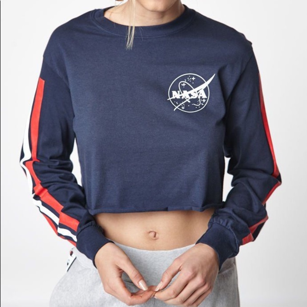 PacSun NASA Long Sleeve Crop Top